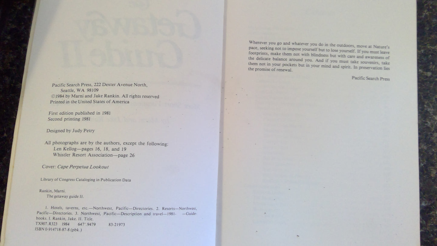 The Getaway Guide II, Revised and Enlarged