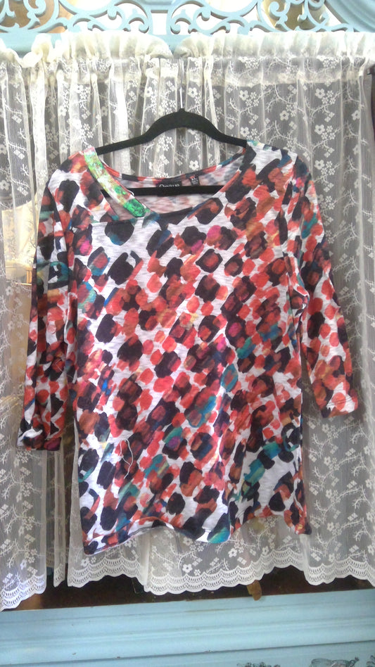 Painted Style Patterned Top