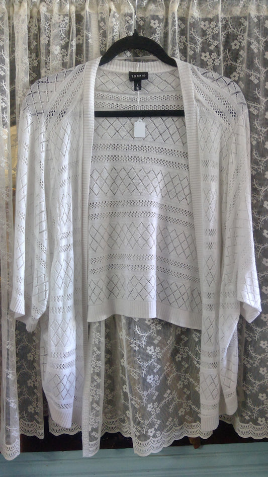 White Torrid Shawl