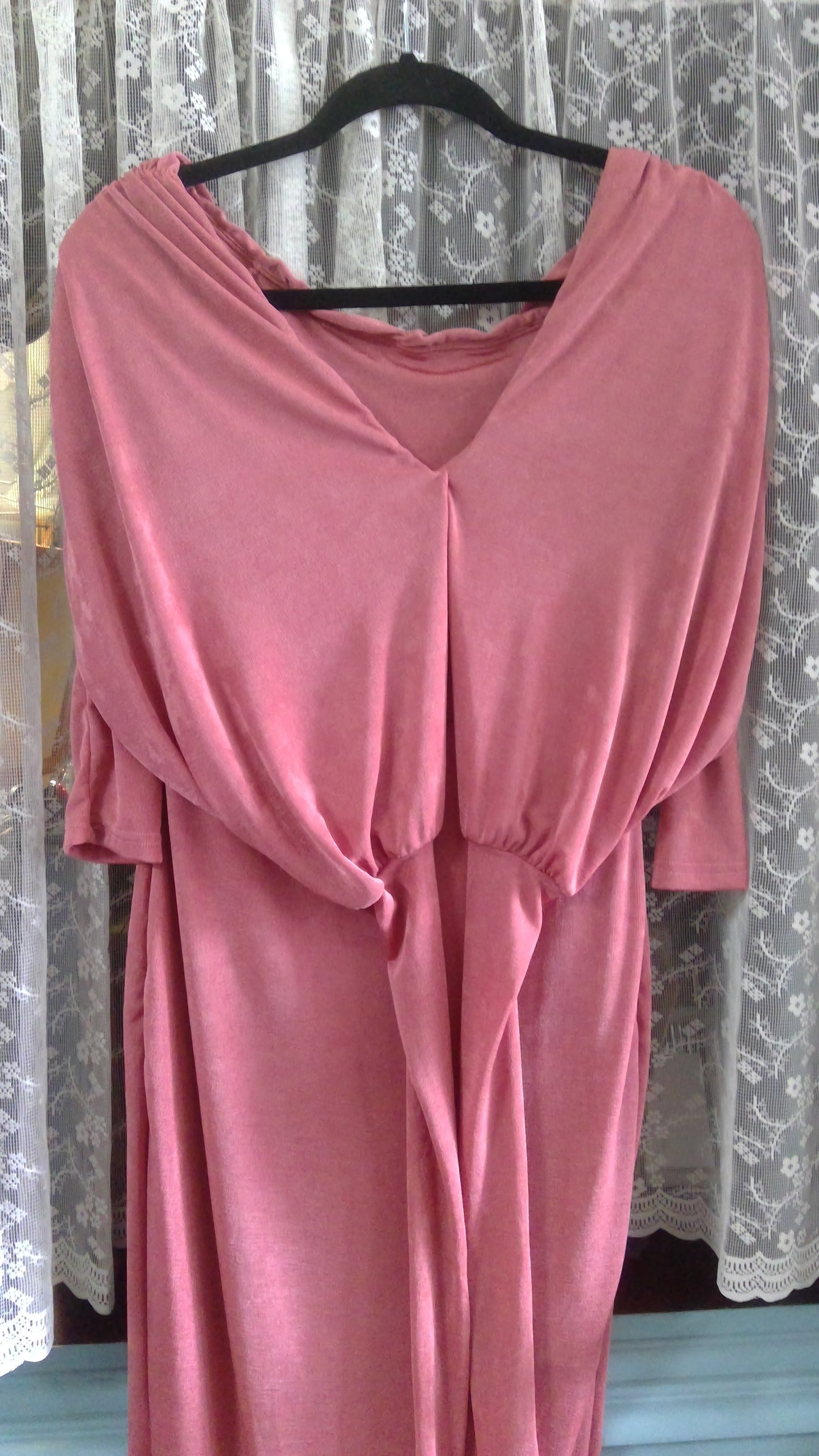 salmon glittery dress