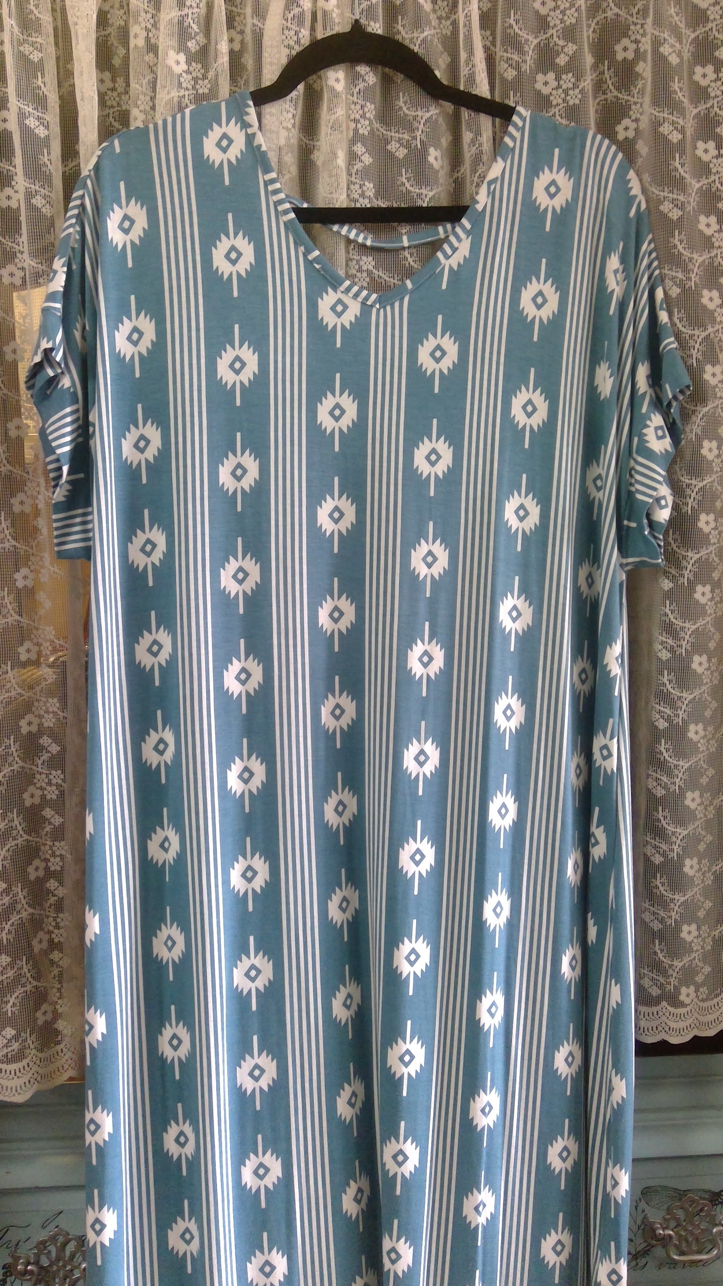 Lula Rue Blue Pattern Dress