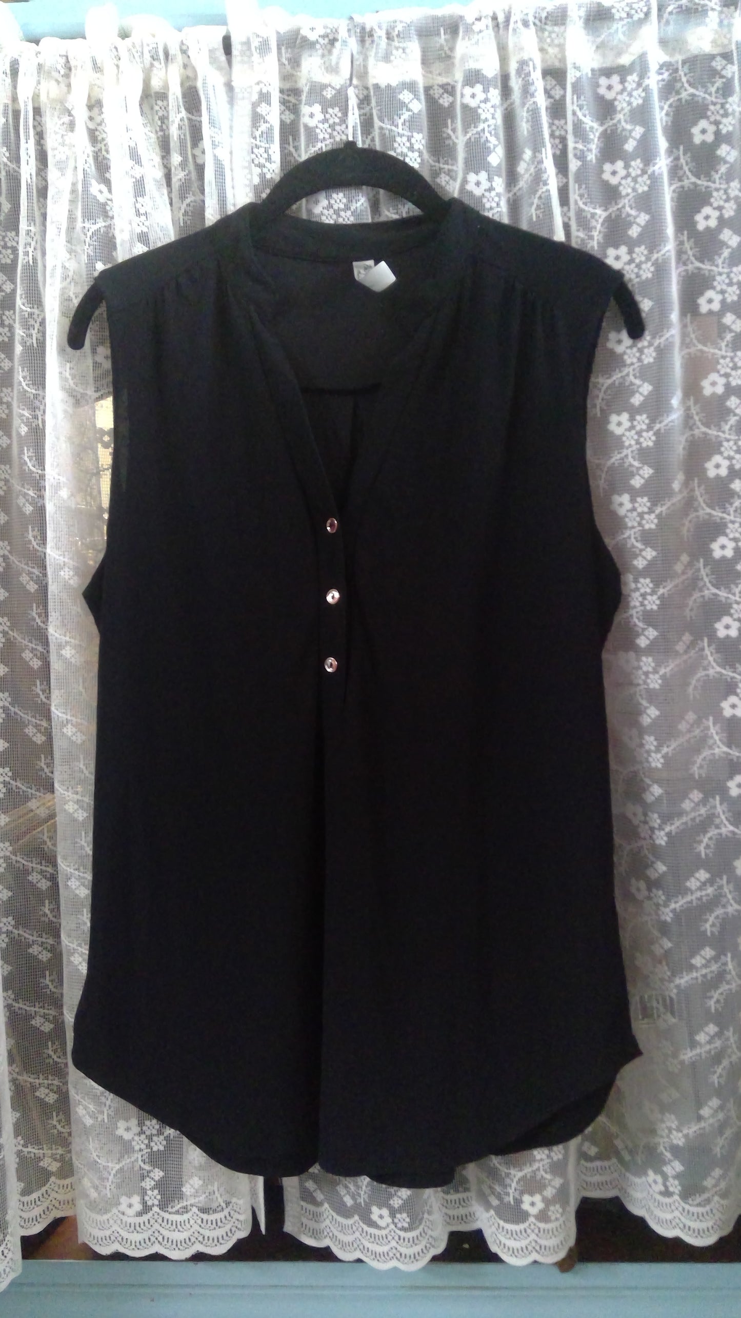 Black Flowy Tank