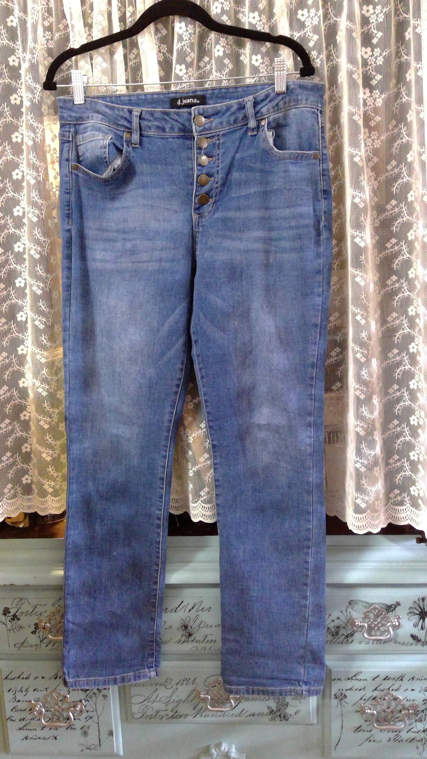 High Waisted Blue Jeans