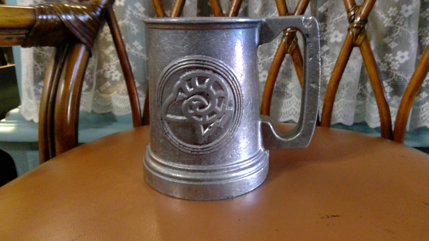 Vintage Cast Aluminum “Ram Pub” Tankard Mug with Ram Emblem