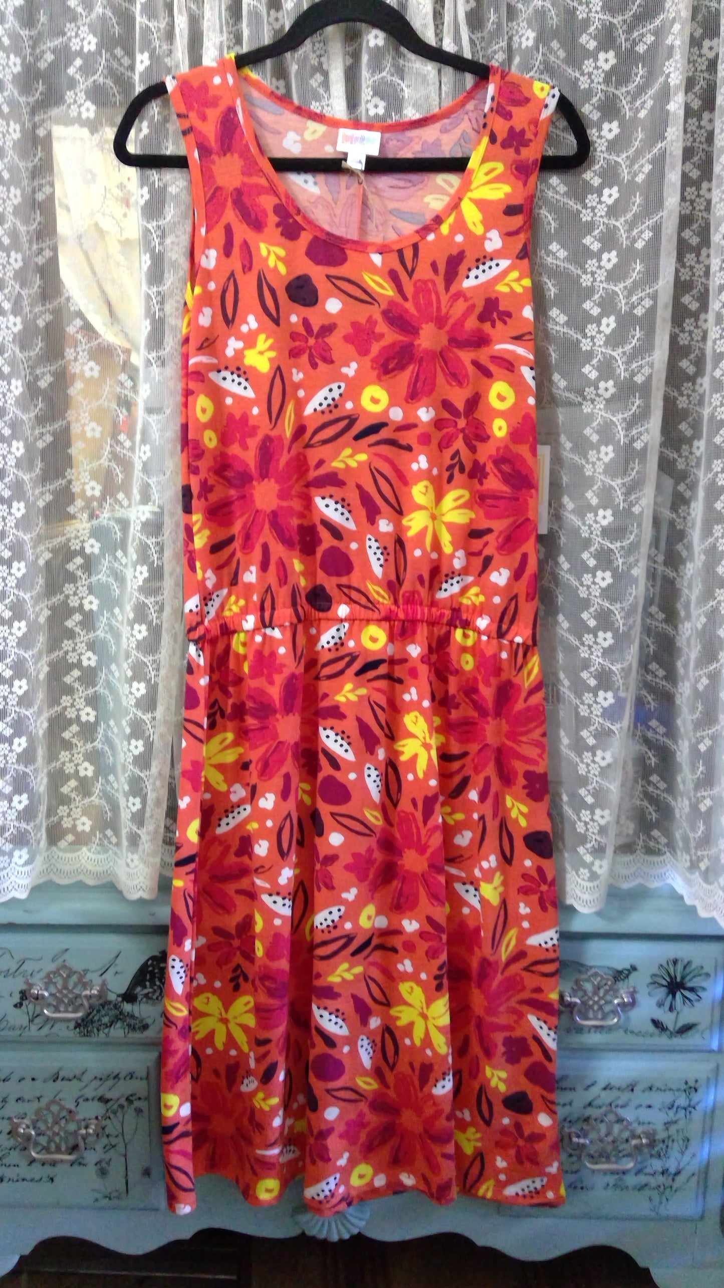 LulaRoe Orange Summer Dress