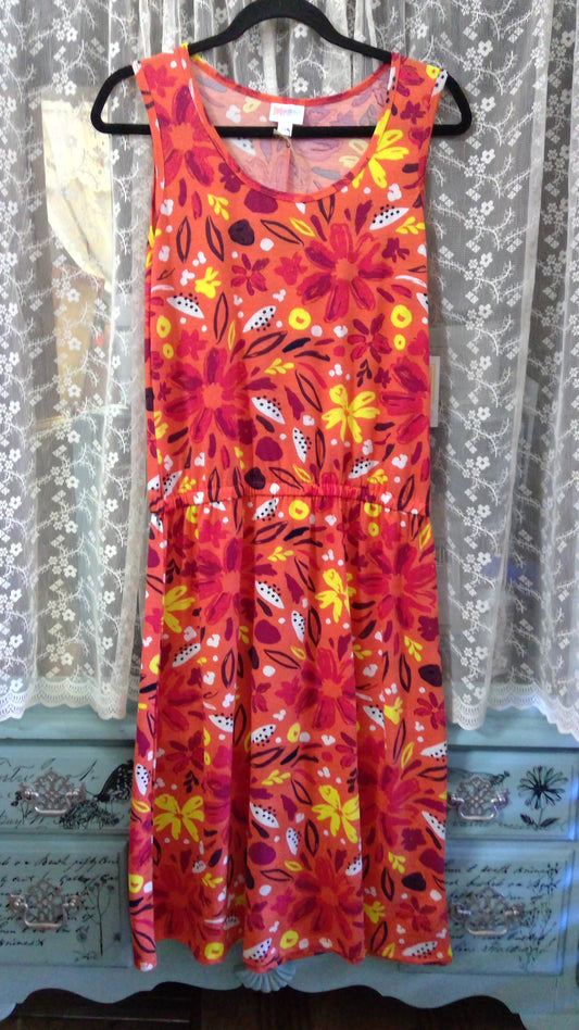 LulaRoe Orange Summer Dress