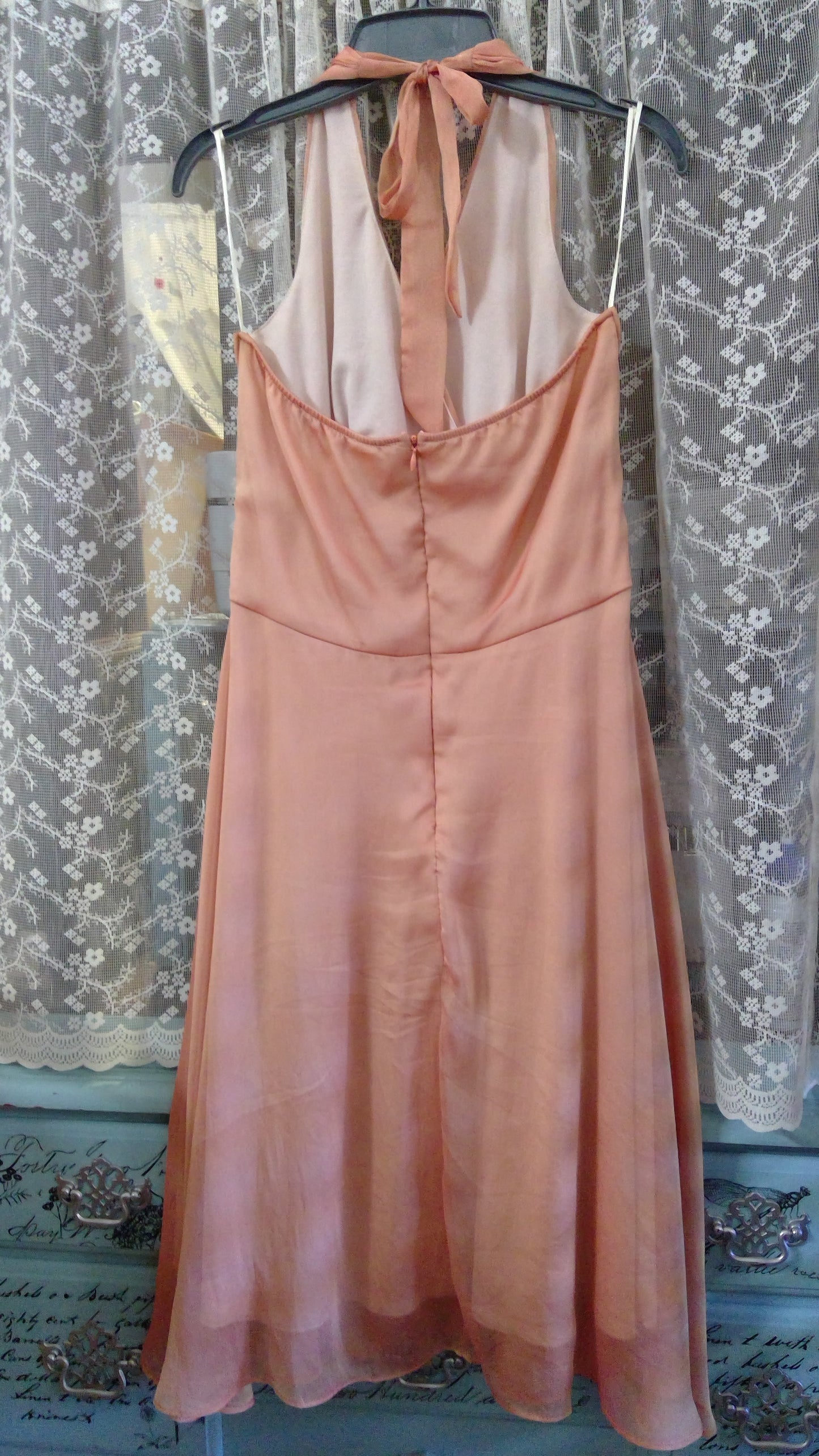 Peach Semi-Formal Rose Dress