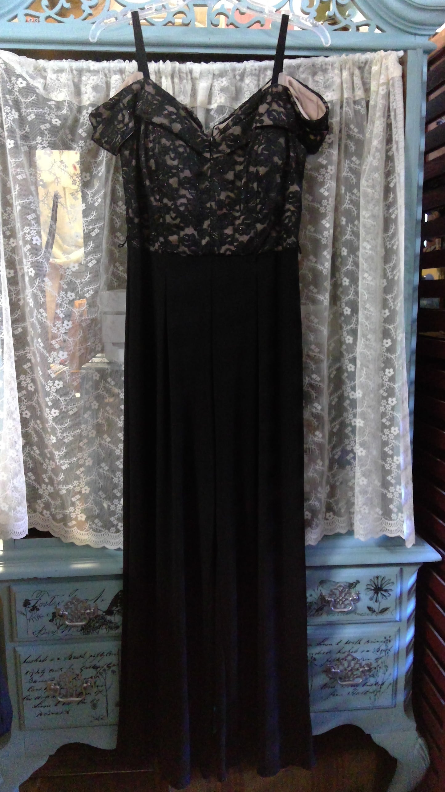 Sparkly Black Lace Jumpsuit