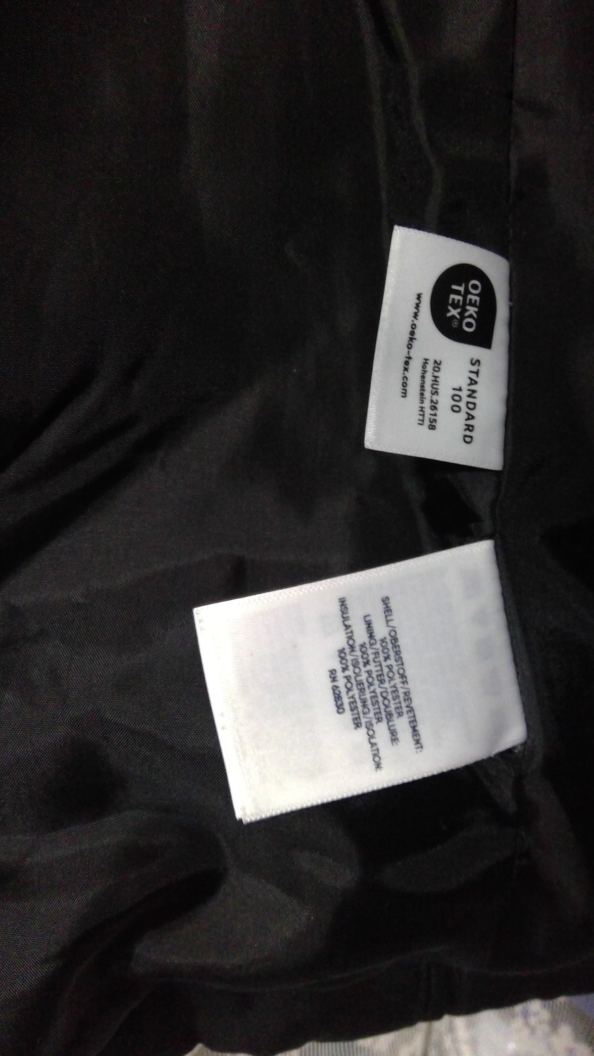 Lands' End Black Puffer Jacket "We Care Daily Clinics" | Size M