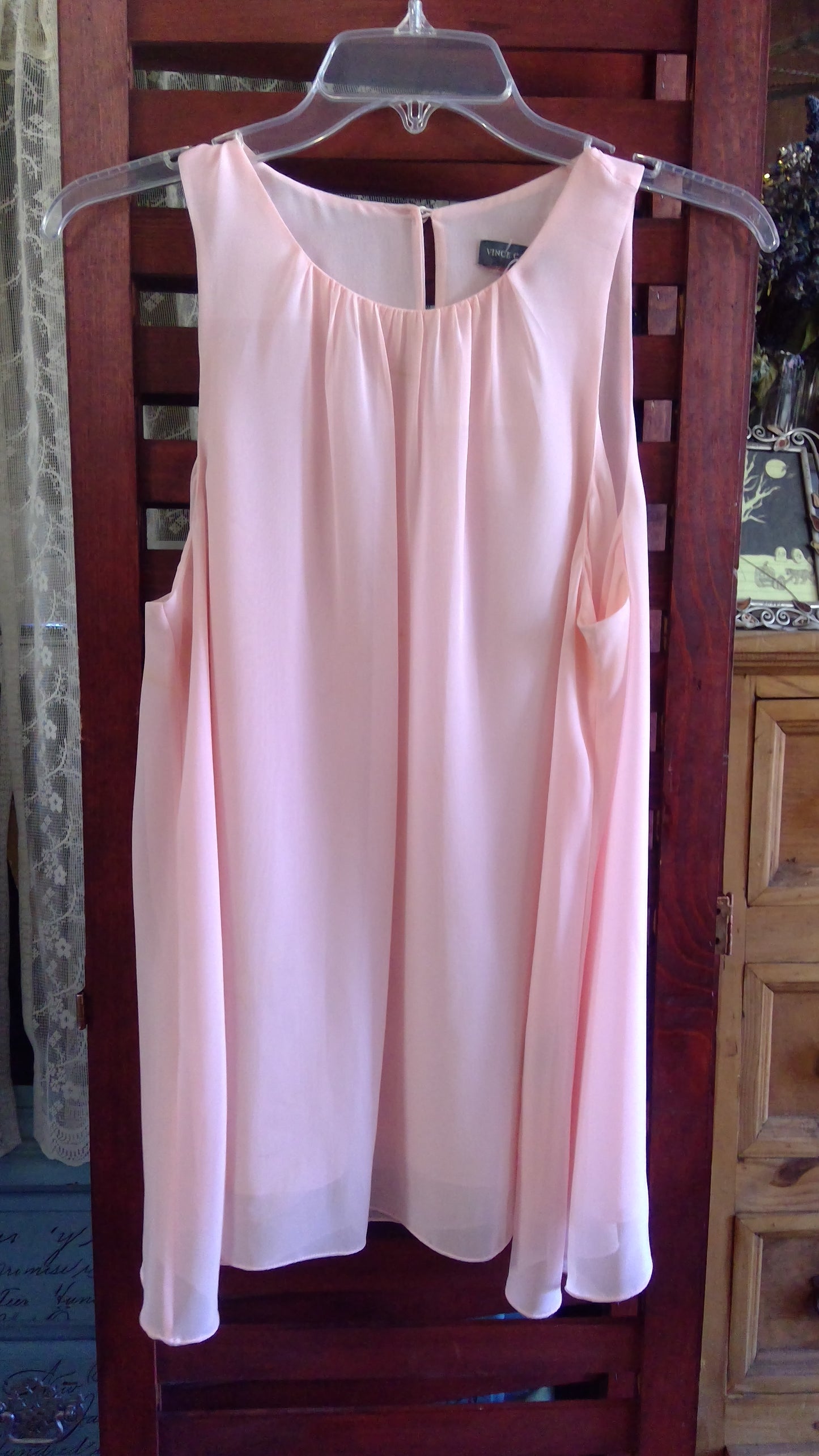 Pink Sheer Tank Top | Vince Camuto | Lightweight Layering Top | Size M
