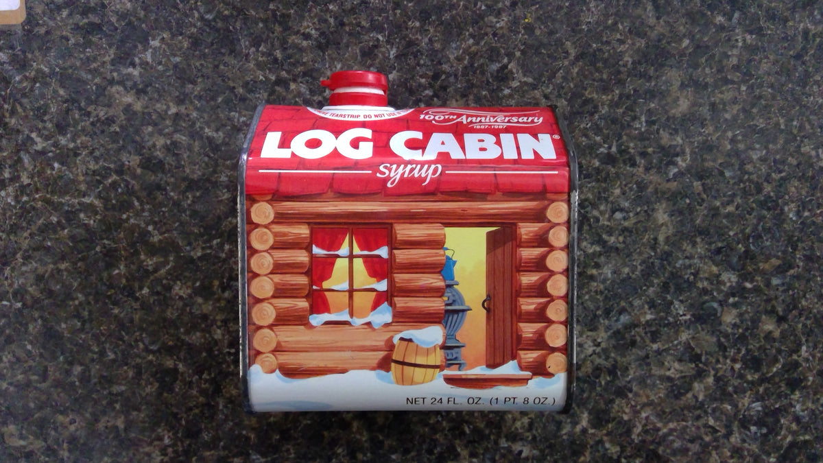 Vintage 1987 Log Cabin Syrup 100th Anniversary Collectible Tin