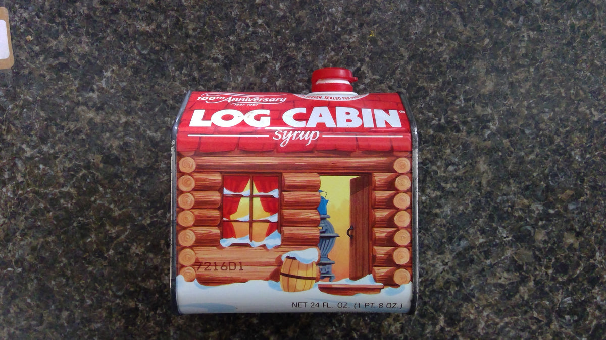 Vintage 1987 Log Cabin Syrup 100th Anniversary Collectible Tin