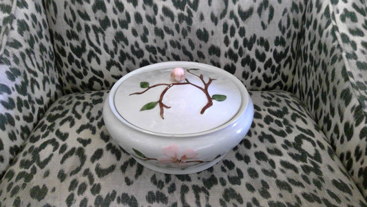 Vintage 1940s Orchard Ware Pink Dogwood Vegetable Bowl