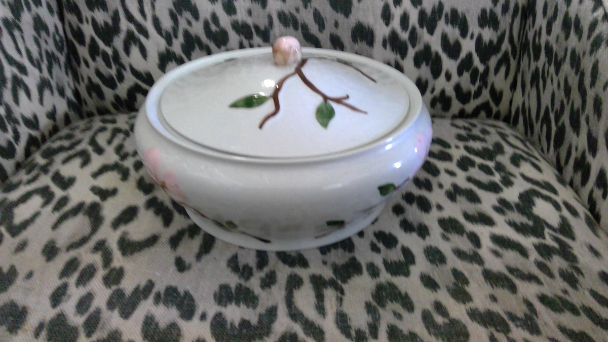 Vintage 1940s Orchard Ware Pink Dogwood Vegetable Bowl