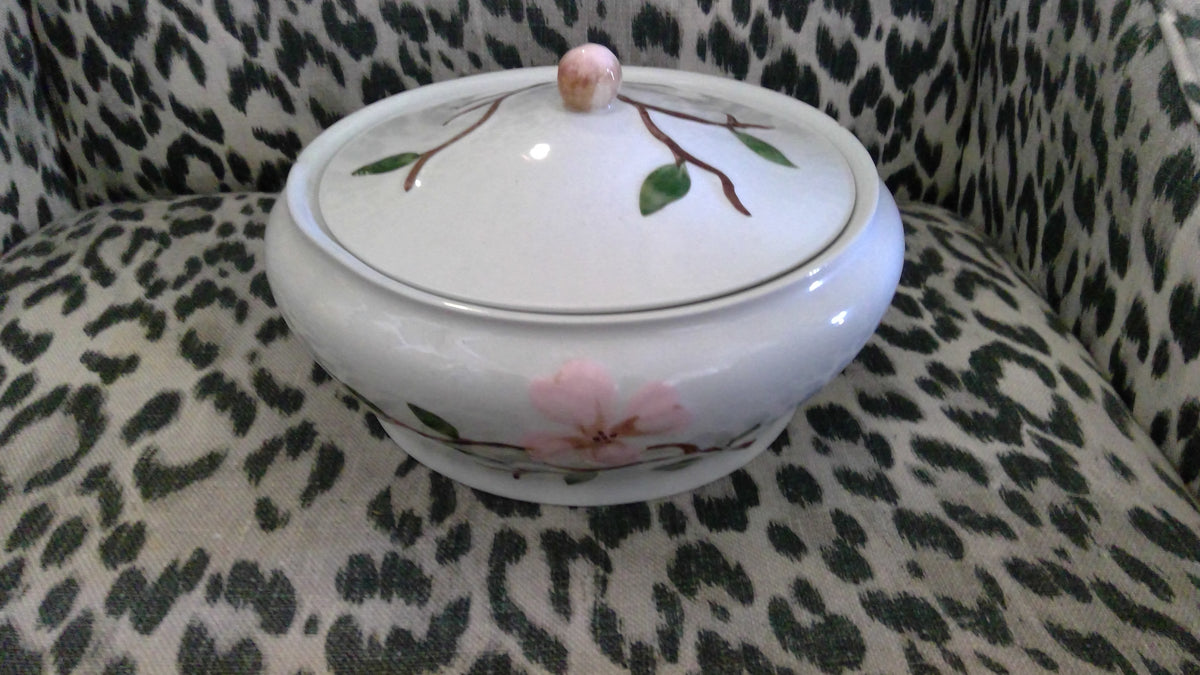 Vintage 1940s Orchard Ware Pink Dogwood Vegetable Bowl