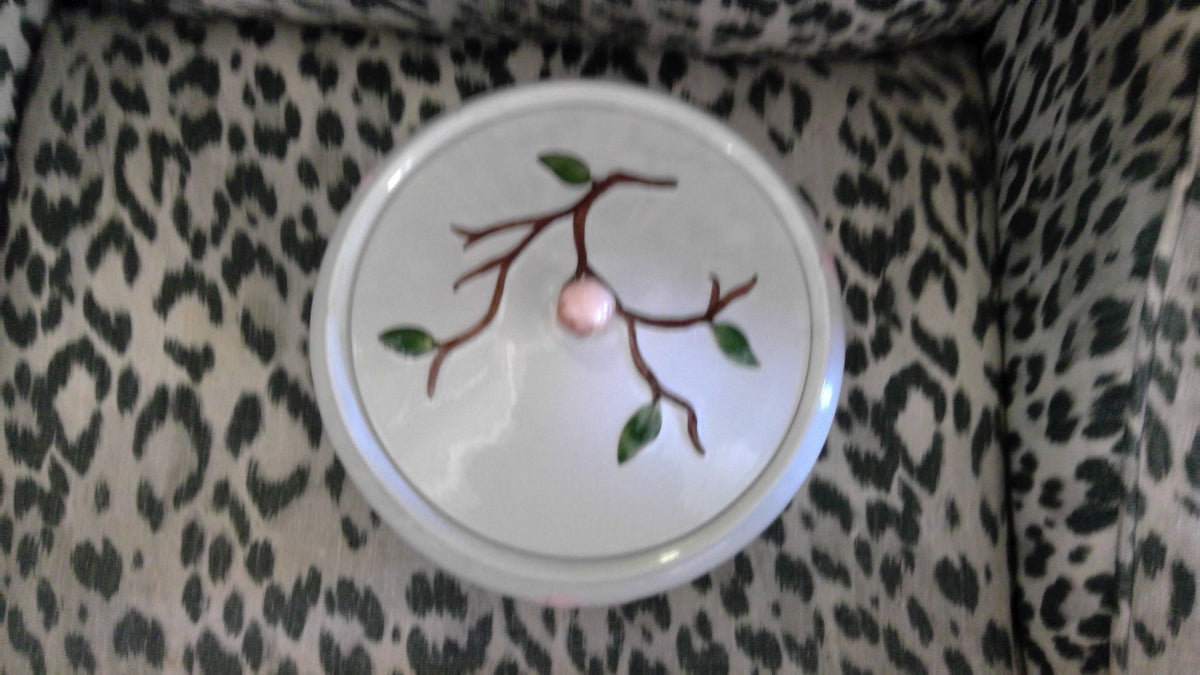 Vintage 1940s Orchard Ware Pink Dogwood Vegetable Bowl