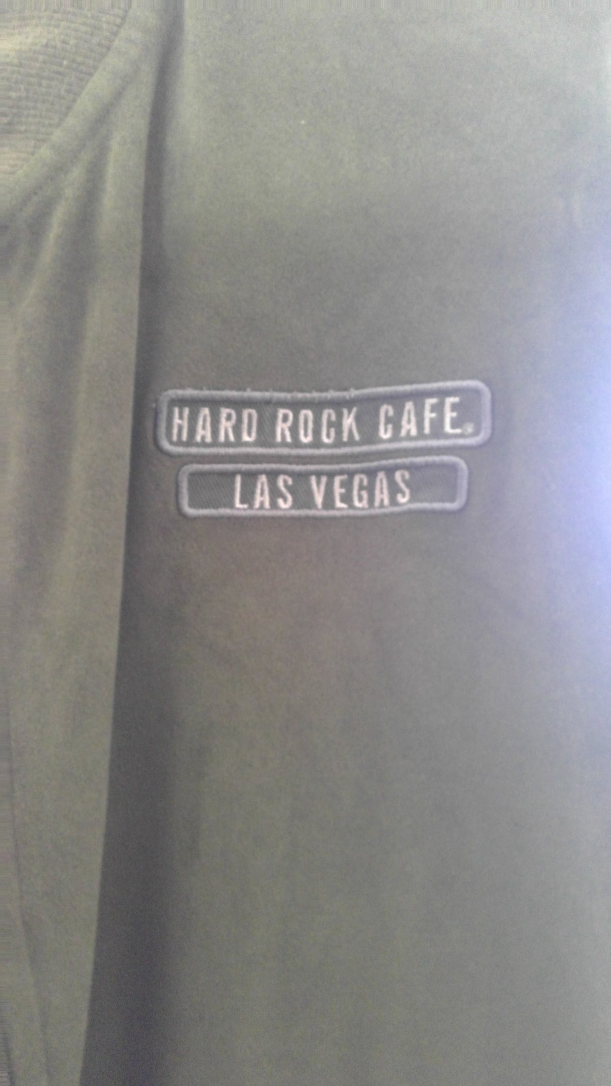 Vintage 2000s Hard Rock Cafe Las Vegas Olive Green Suede-Texture Bomber Jacket – XL