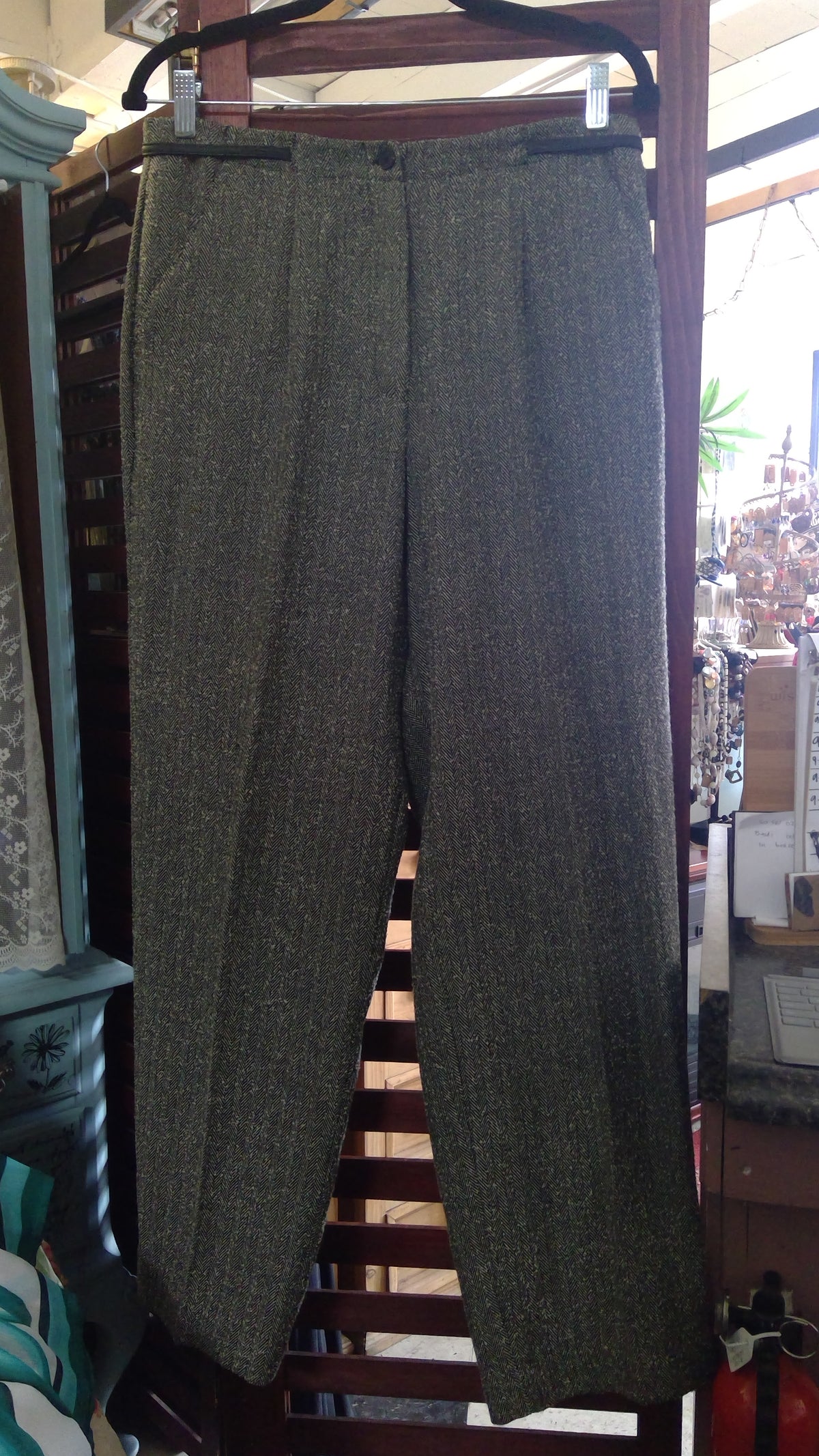 Norton McNaughton High-Waisted Gray Pleated Trousers – Size 12