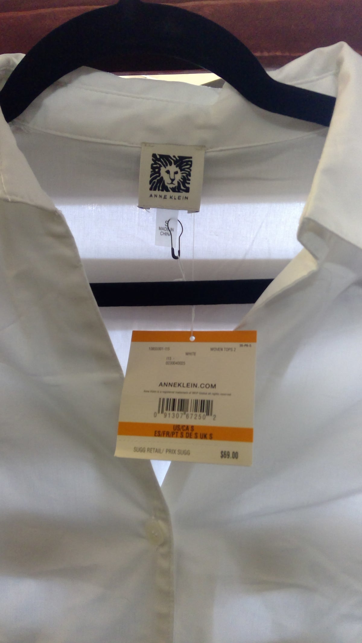 Anne Klein Classic White Long-Sleeve Button-Up Blouse – Size Small, NWT