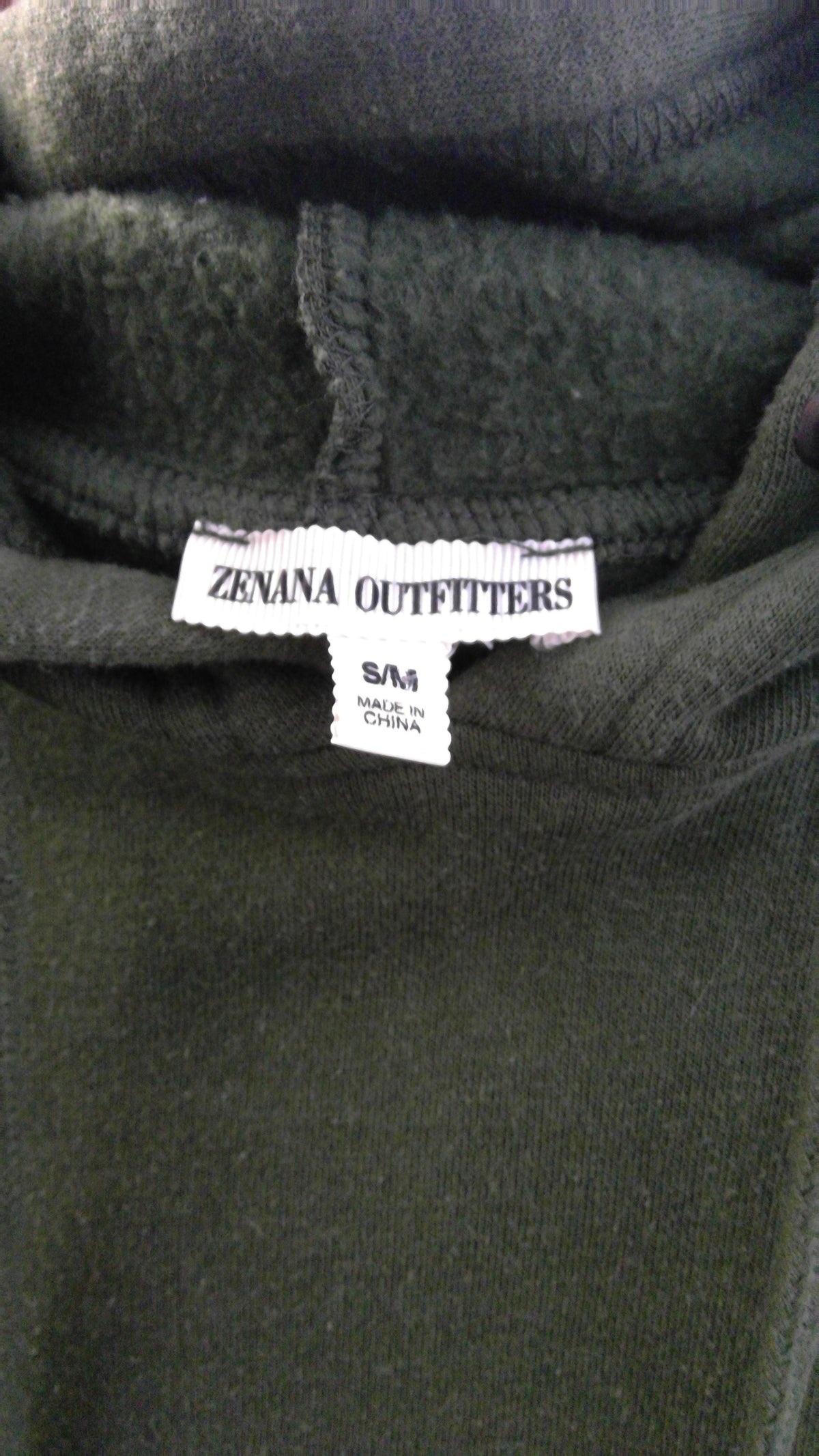 Zenana Outfitters “Mama” Olive Green Hoodie – Rose Gold Glitter, Size Small