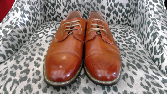 Bruno Marc Men’s Tan Cap Toe Dress Shoes – Size 11