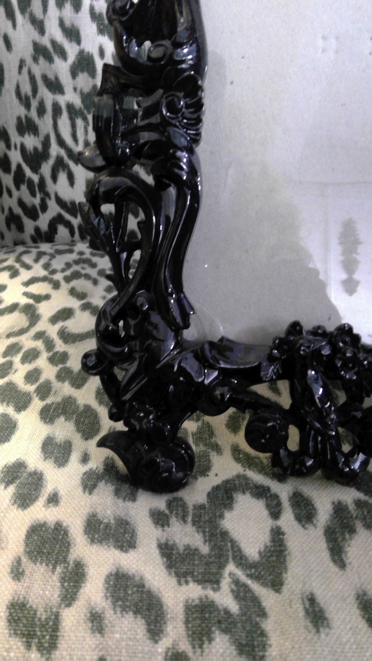 Nordstrom Black Gothic Rococo Picture Frame – Ornate Scrollwork & Crest