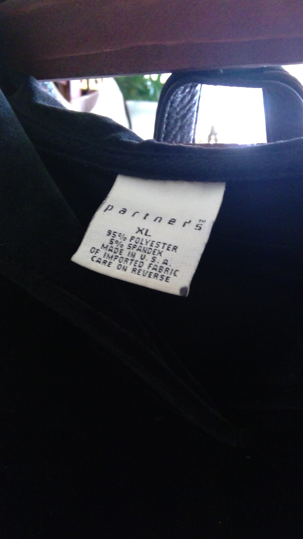 Partners Black Velvet Long-Sleeve Pullover Top – Size XL