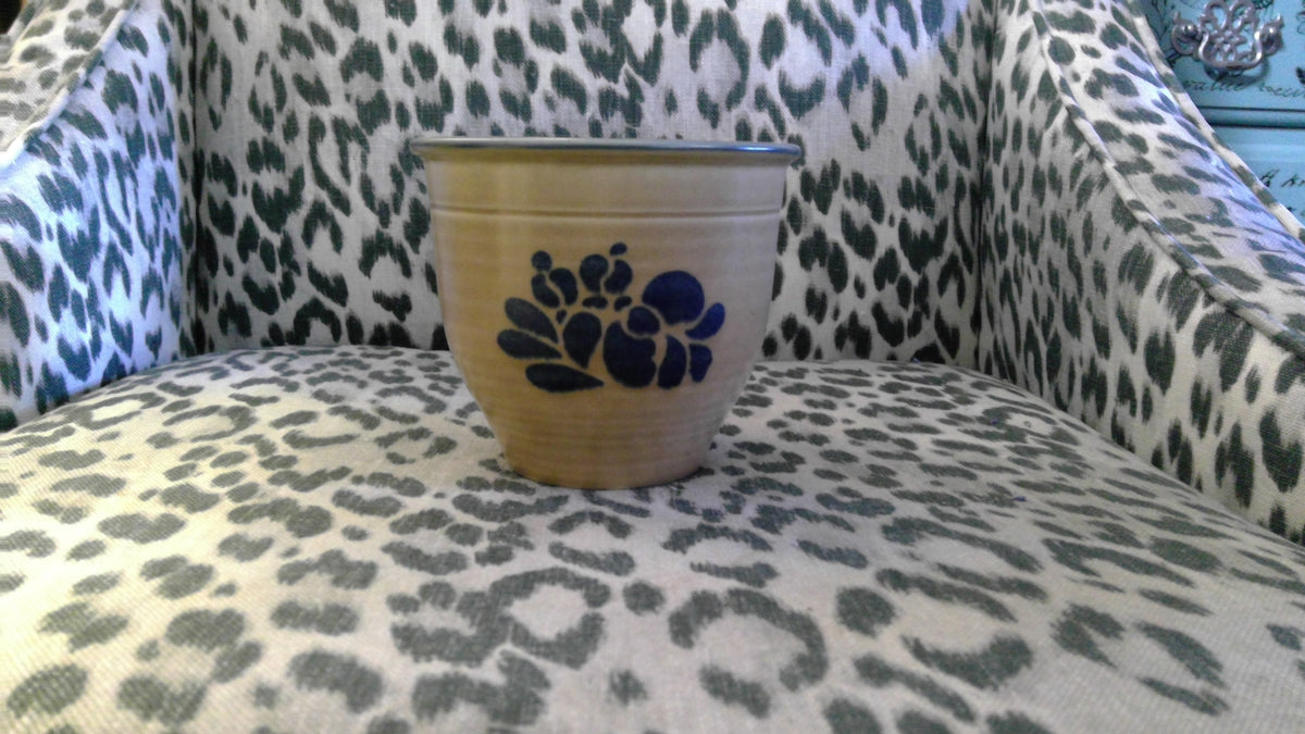 Vintage 1980s Pfaltzgraff Folk Art Stoneware Flower Pot