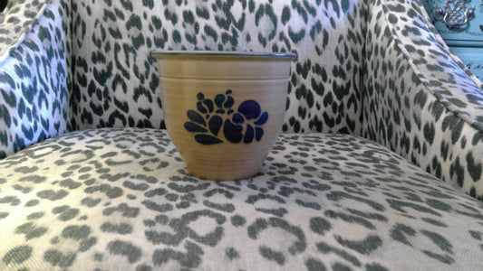 Vintage 1980s Pfaltzgraff Folk Art Stoneware Flower Pot