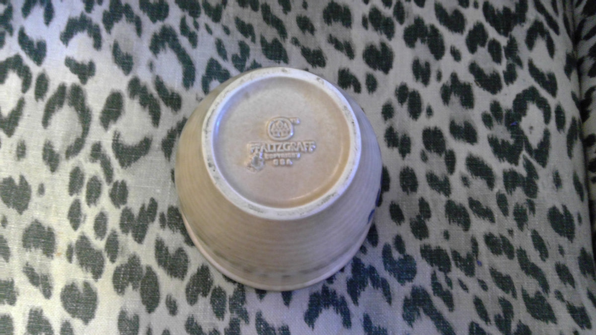 Vintage 1980s Pfaltzgraff Folk Art Stoneware Flower Pot