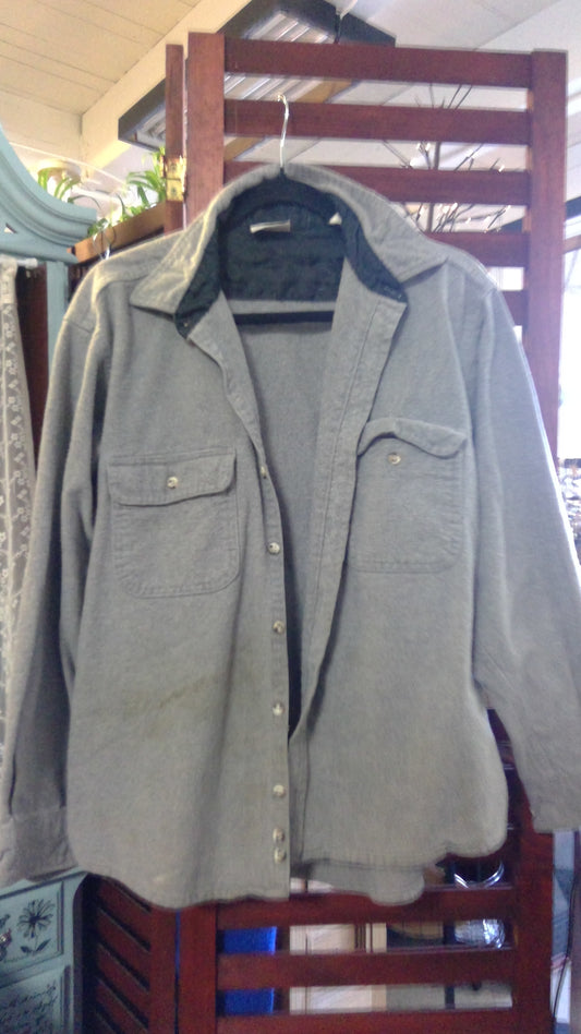 Vintage 1990s Field & Stream Gray Heavy Fleece Jacket – Size L