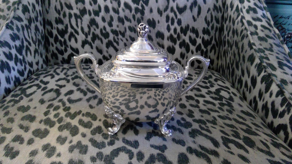 Vintage 1950s Rogers Bros. Daffodil Silver-Plated Sugar Bowl – Pattern 9903
