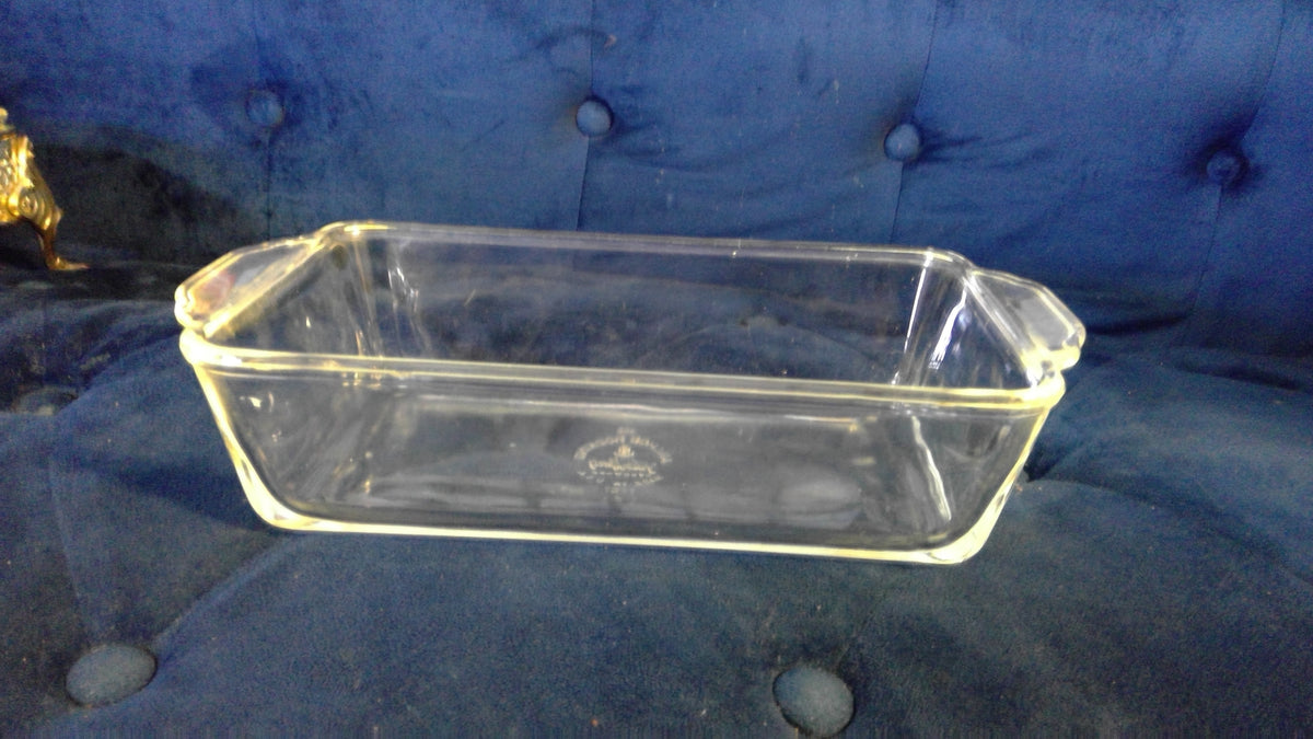 Vintage 1980s Anchor Hocking 7-Piece Casserole Set with Silver-Plated Serving Tray