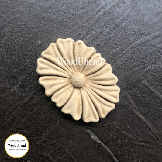 WoodUbend Pack Of Five Solid Flowers WUB1333  1.97 × 1.576 in