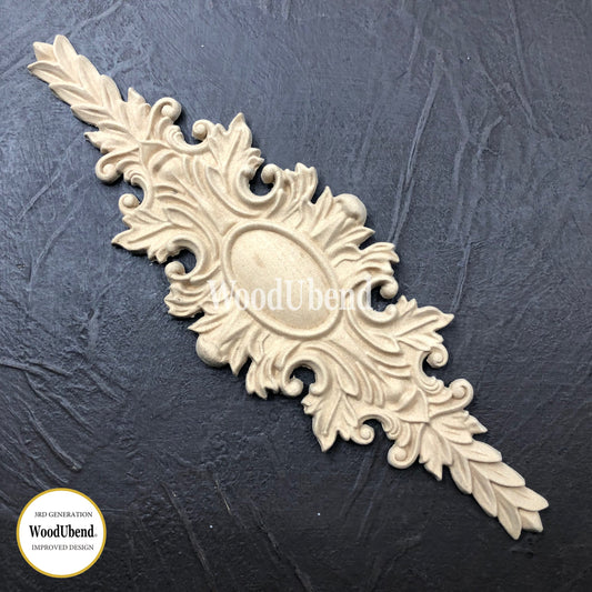 WUB2111 Floral Pediment Pack of Two 2.76″ x 9.06″