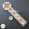WoodUbend Pack Of Five Small Rose WUB0328  1.1426 × 1.1426 in