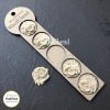 WoodUbend Pack Of Five Small Roses WUB0342  1.576 × 1.576 in