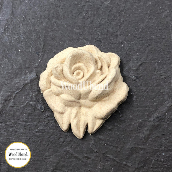 WoodUbend Pack Of Five Small Roses WUB0342  1.576 × 1.576 in