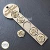 WoodUbend Pack Of Five Swirl Rose Buds WUB0344  0.985 x .985 in