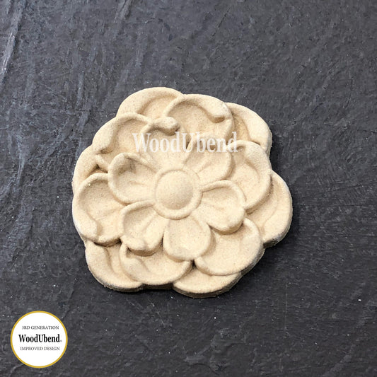 WoodUbend Pack Of Five Classic Multi Petal Flower WUB0355