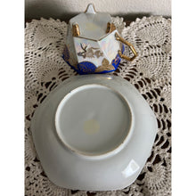 Load image into Gallery viewer, Unmarked Iridescent and Gold Porcelain Teacup &amp; Saucer
