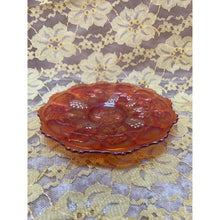 Load image into Gallery viewer, 1920s Dugan Marigold Carnival Glass Plate 7-1/2”
