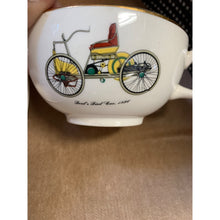 Load image into Gallery viewer, 1895-1903 Gold Trim Porcelain Lunch Set of 4 Antique Automobiles
