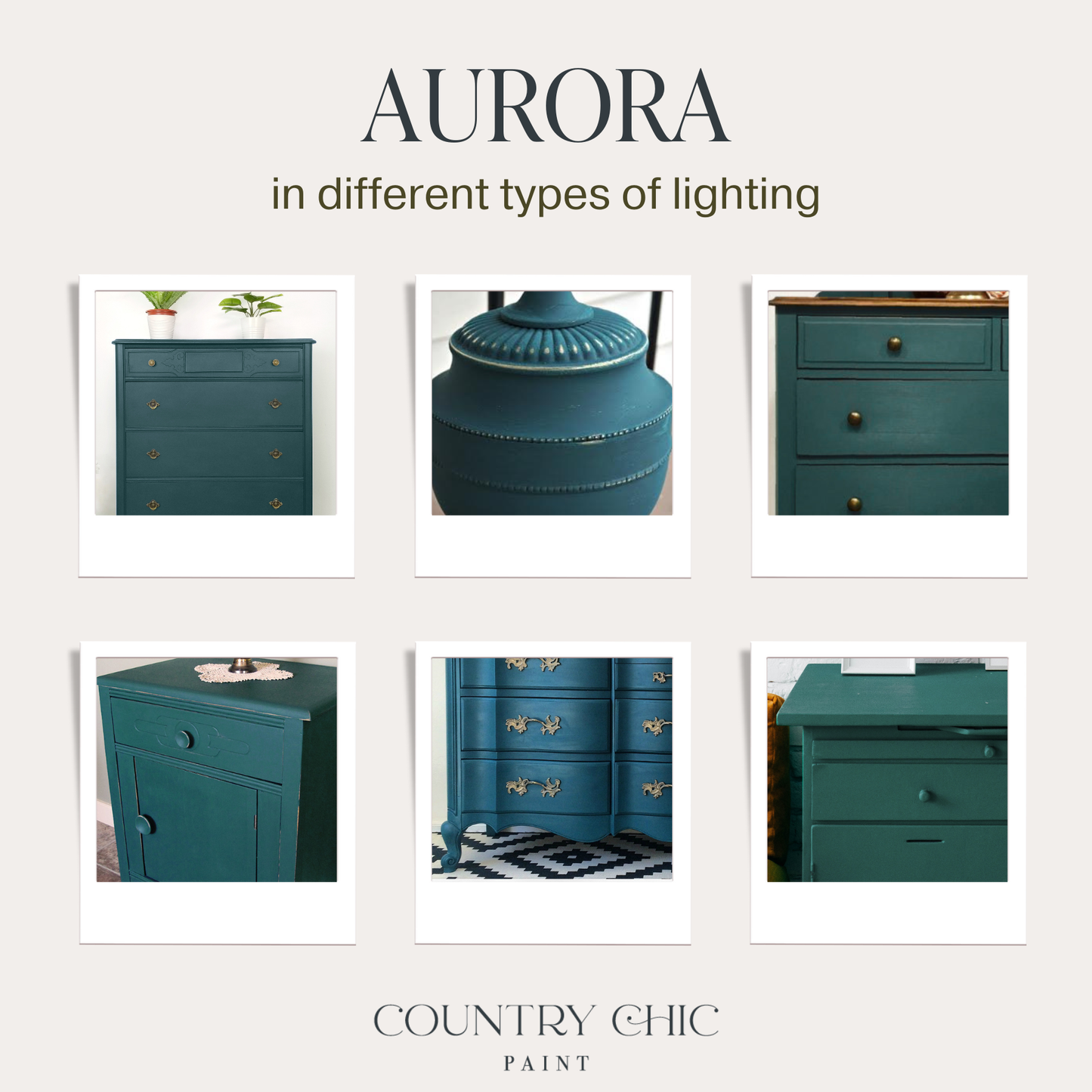 Country Chic Paint - Aurora - Chalk Style Paint for Furniture & Home Decor: Pint (16 oz)