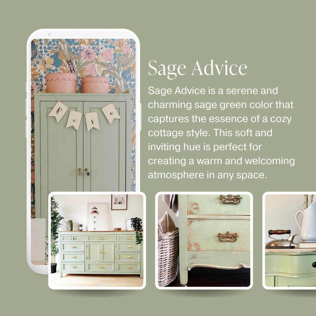 Country Chic Paint - Sage Advice - Chalk Style Paint for Furniture & Home Decor: Small project jar (4 oz)