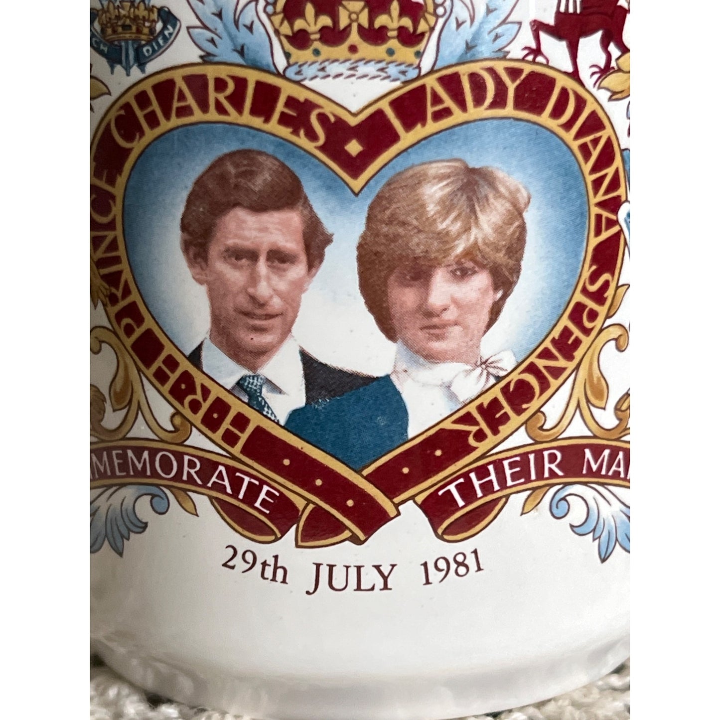 Prince Charles Lady Diana Marriage Commemorative Mug Made in England 1981