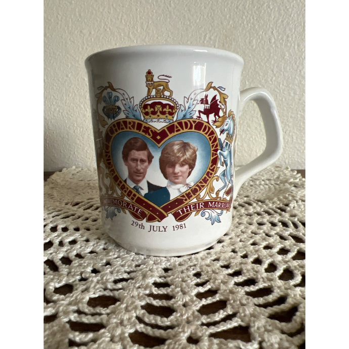 Prince Charles Lady Diana Marriage Commemorative Mug Made in England 1981