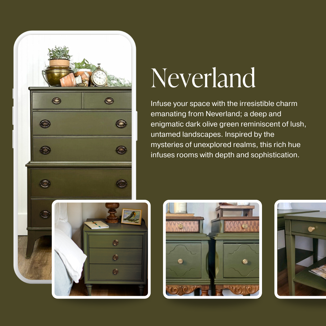 Country Chic Paint - Neverland - Chalk Style Paint for Furniture & Home Decor: Pint (16 oz)