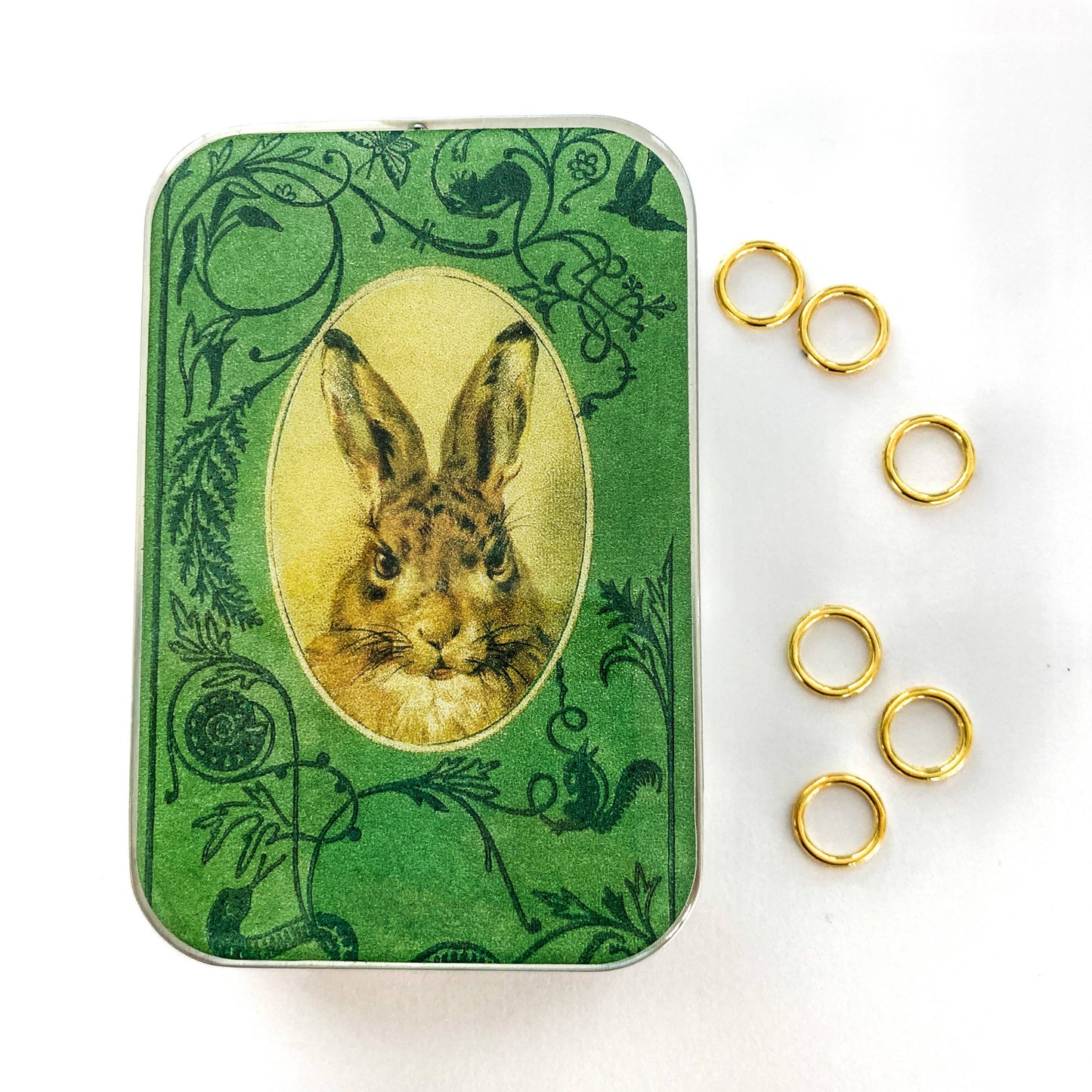 Firefly Notes - Bunny notions tin, stitch marker tin: Small