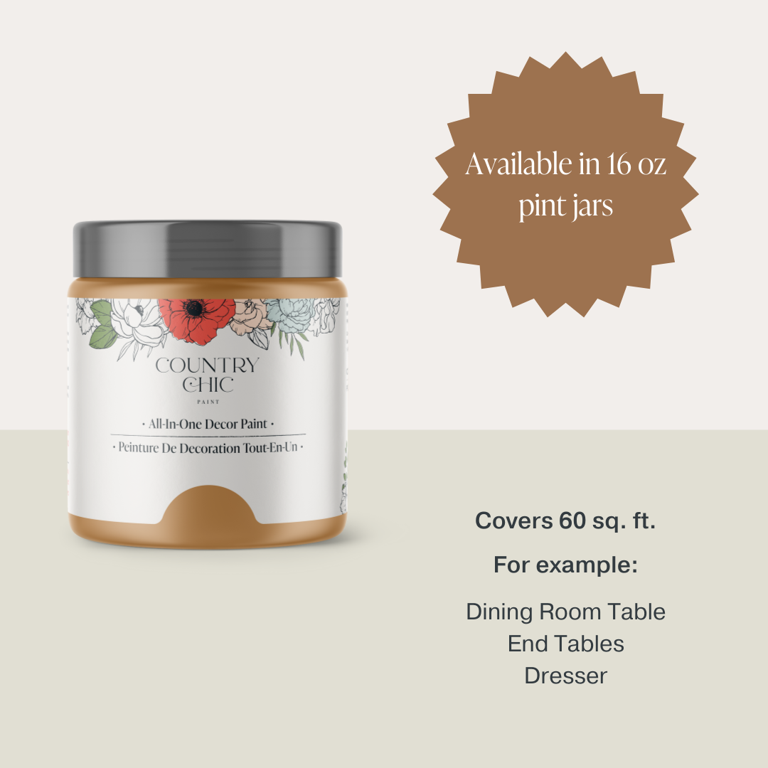 Country Chic Paint - Ancient Ember - Chalk Style Paint for Furniture & Home Decor: Pint (16 oz)